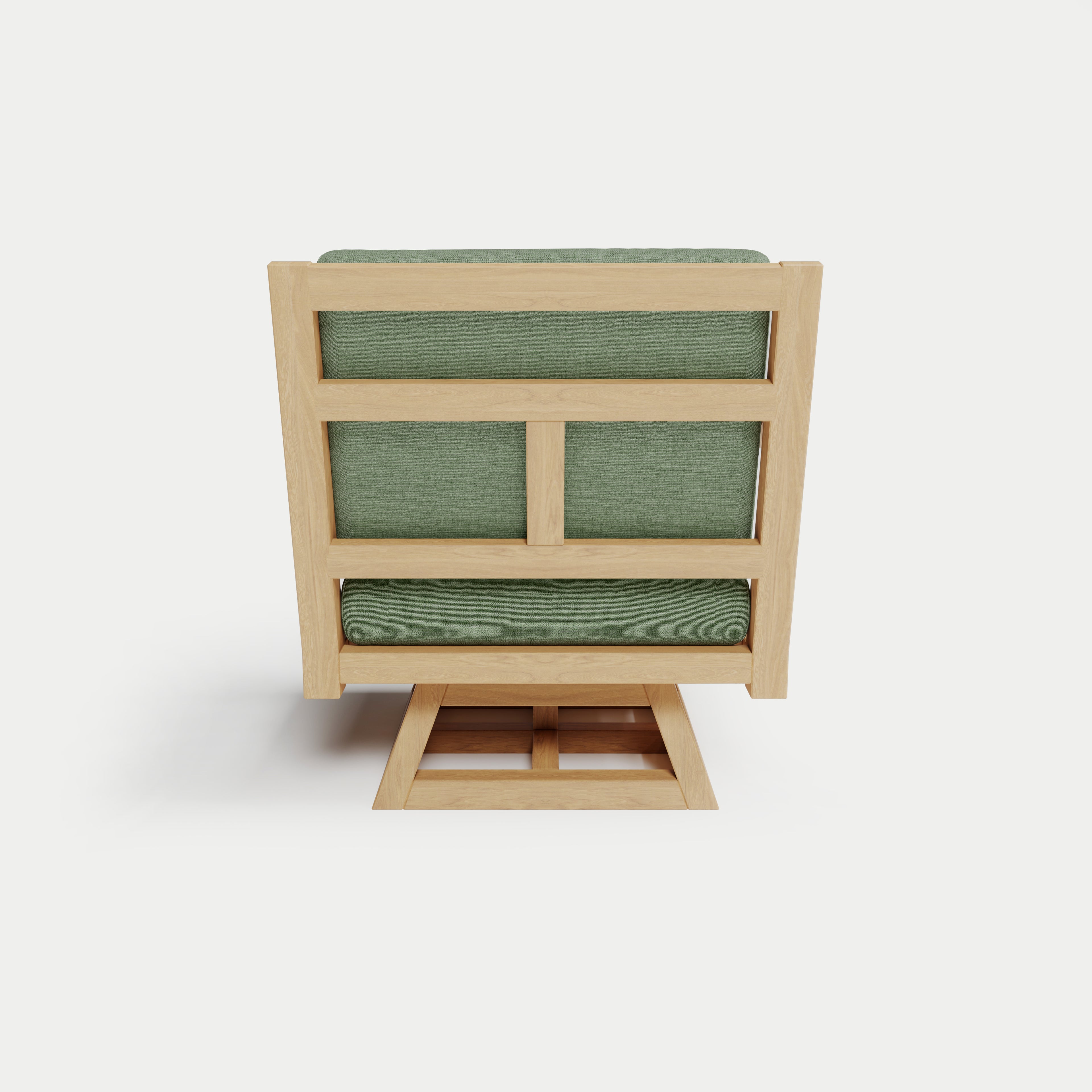 Heated Outdoor Teak Swivel Chair