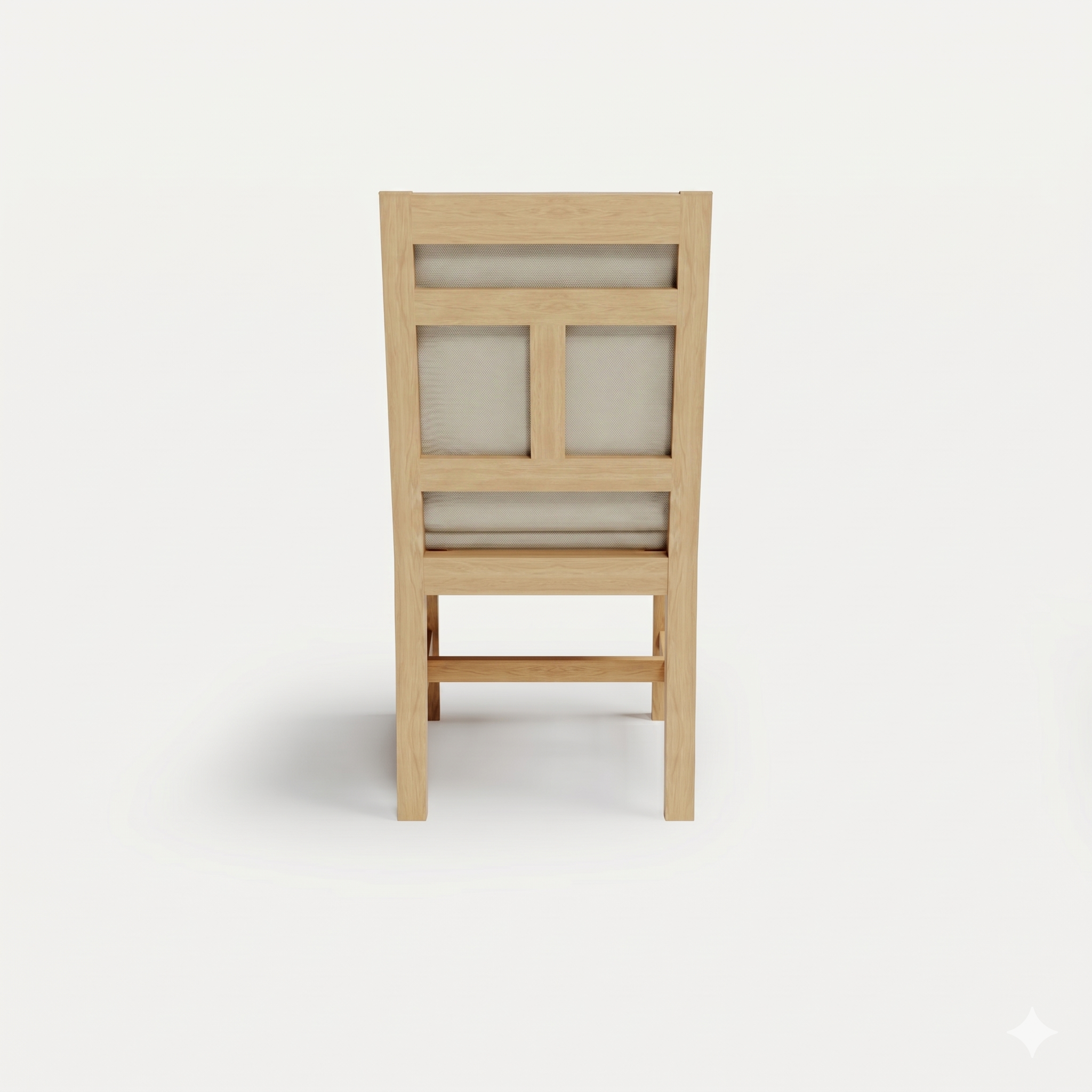 Heated Outdoor Teak Dining Chair Armless