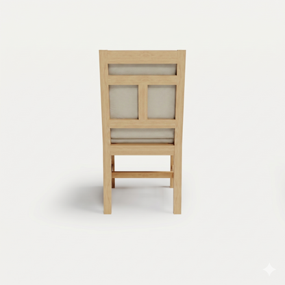 Heated Outdoor Teak Dining Chair Armless