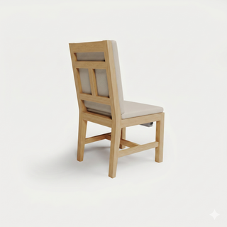 Heated Outdoor Teak Dining Chair Armless