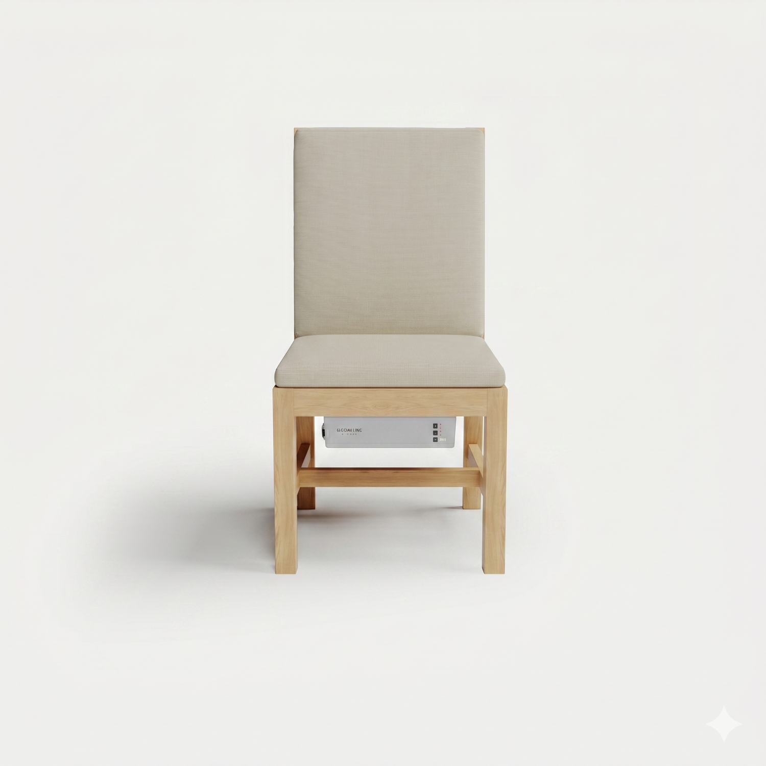 Heated Outdoor Teak Dining Chair Armless