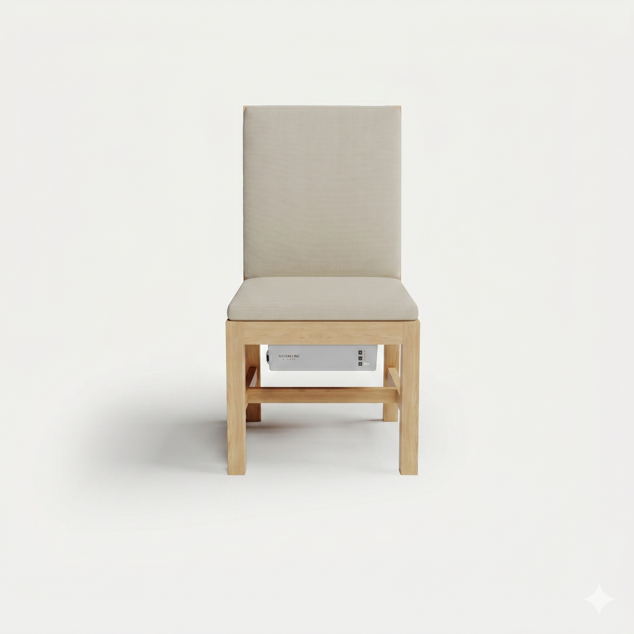 Heated Outdoor Teak Dining Chair Armless