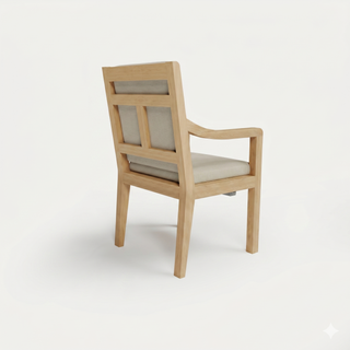 Heated Outdoor Teak Dining Chair 