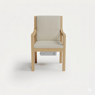 Heated Outdoor Teak Dining Chair 