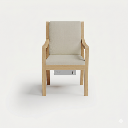 Heated Outdoor Teak Dining Chair 