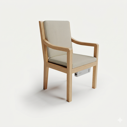 Heated Outdoor Teak Dining Chair 
