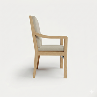 Heated Outdoor Teak Dining Chair 