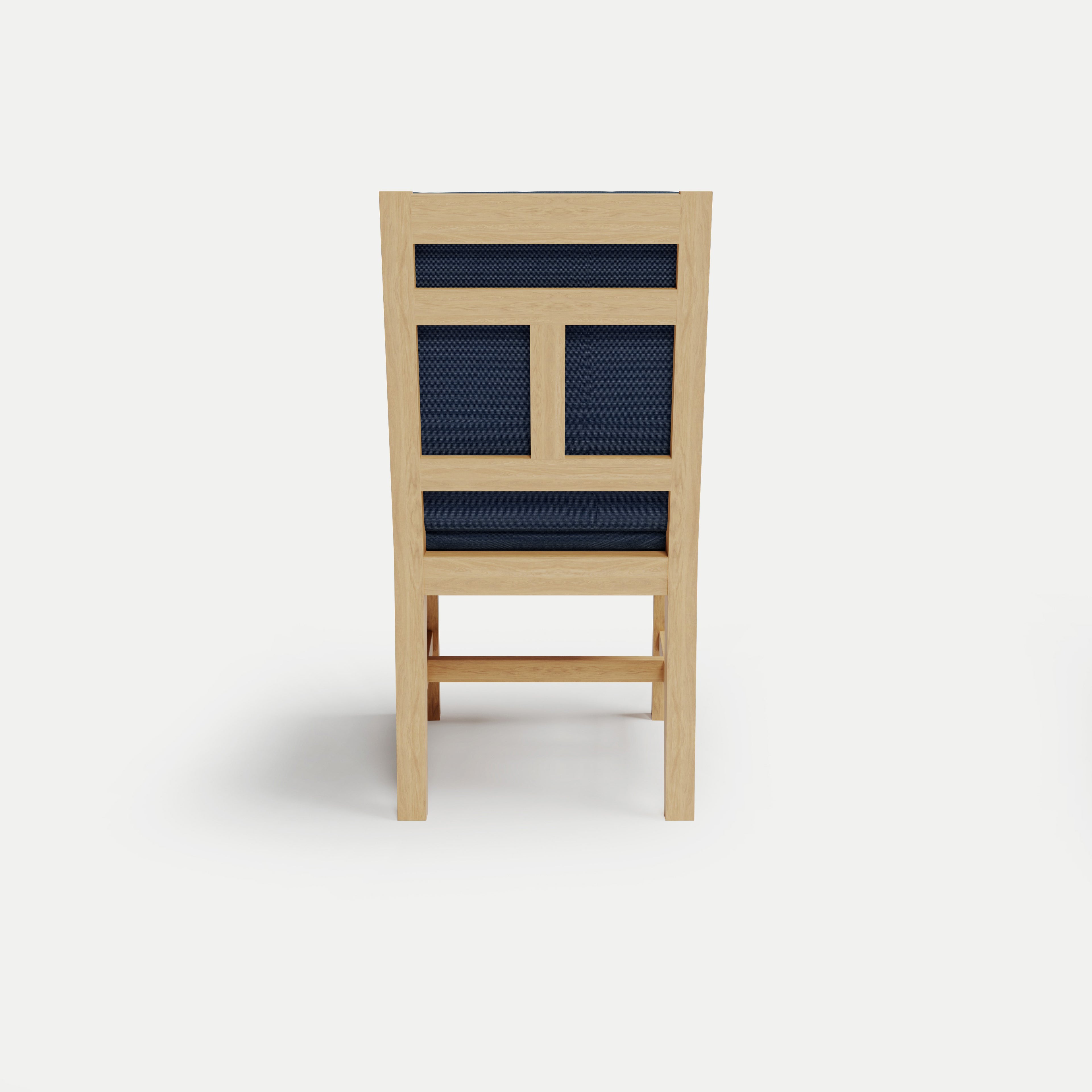 Heated Outdoor Teak Dining Chair Armless