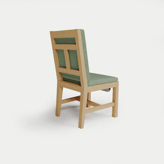 Heated Outdoor Teak Dining Chair Armless