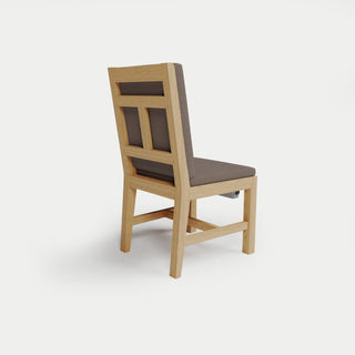 Heated Outdoor Teak Dining Chair Armless