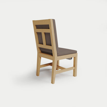 Heated Outdoor Teak Dining Chair Armless