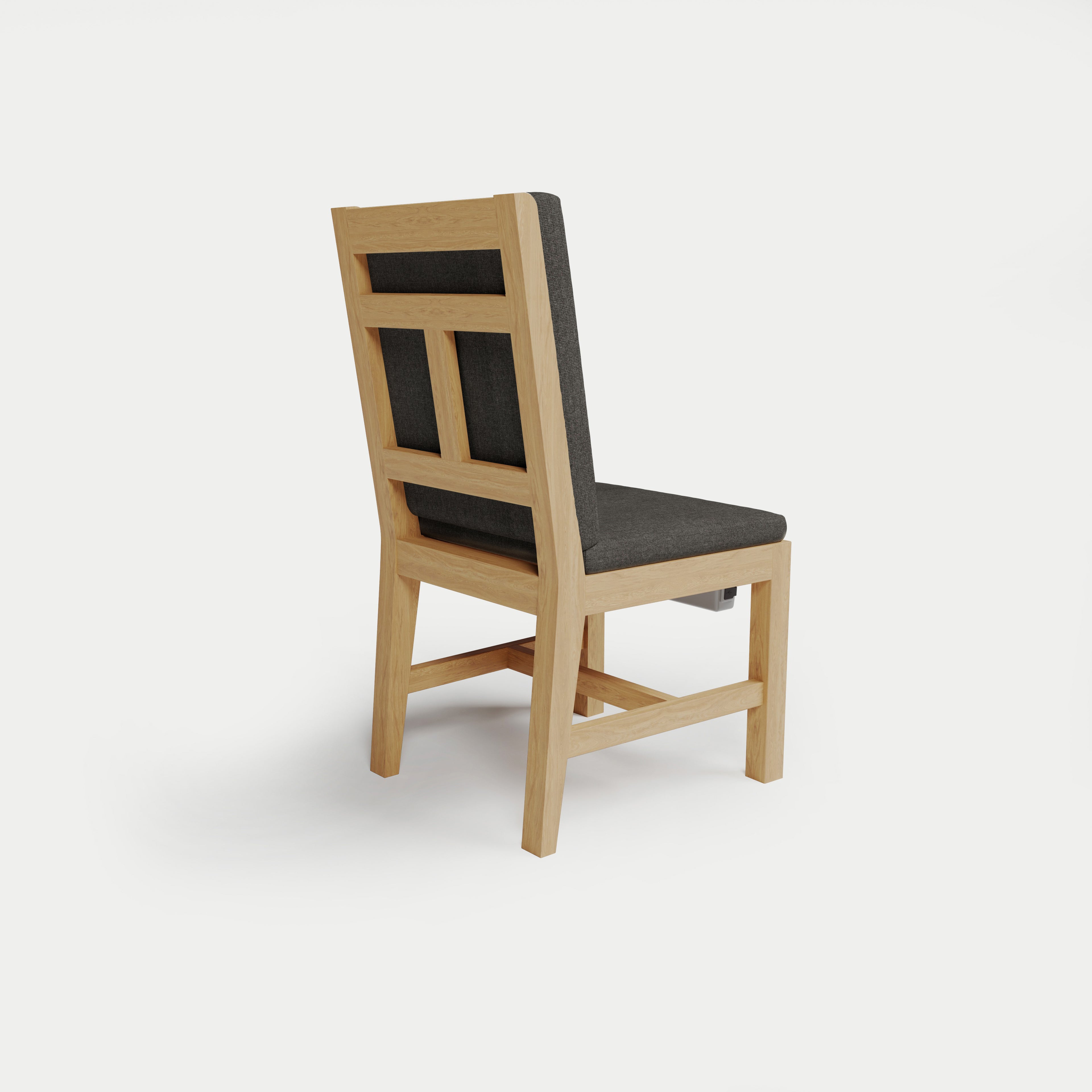 Heated Outdoor Teak Dining Chair Armless