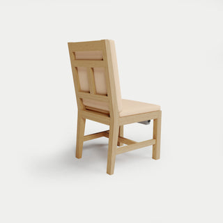 Heated Outdoor Teak Dining Chair Armless