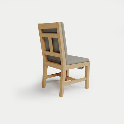 Heated Outdoor Teak Dining Chair Armless