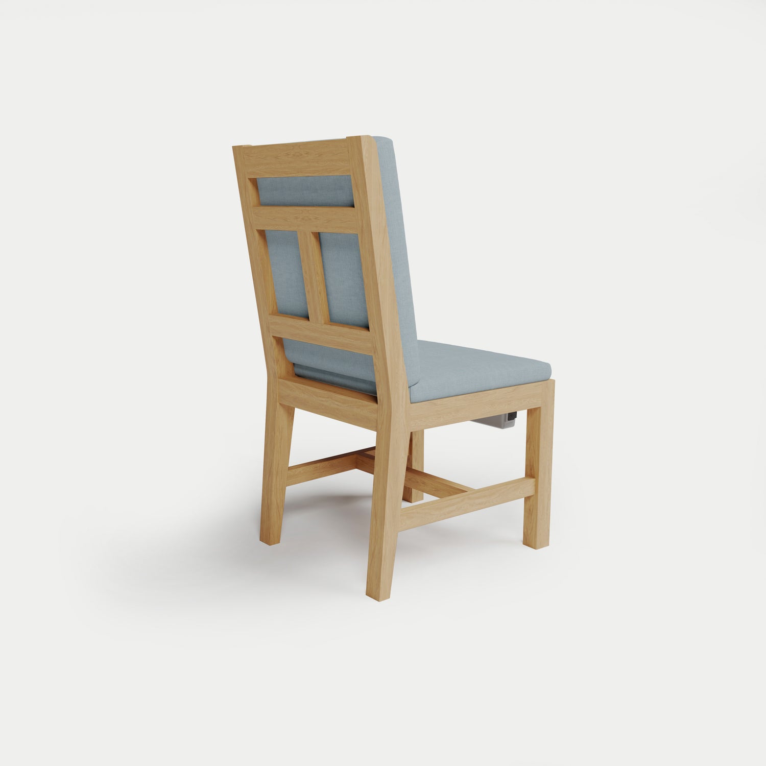 Heated Outdoor Teak Dining Chair Armless