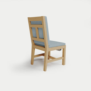 Heated Outdoor Teak Dining Chair Armless