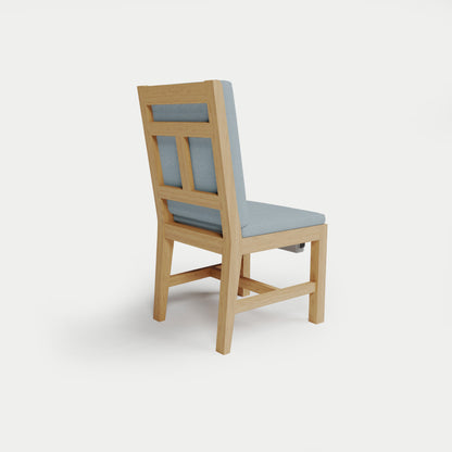 Heated Outdoor Teak Dining Chair Armless