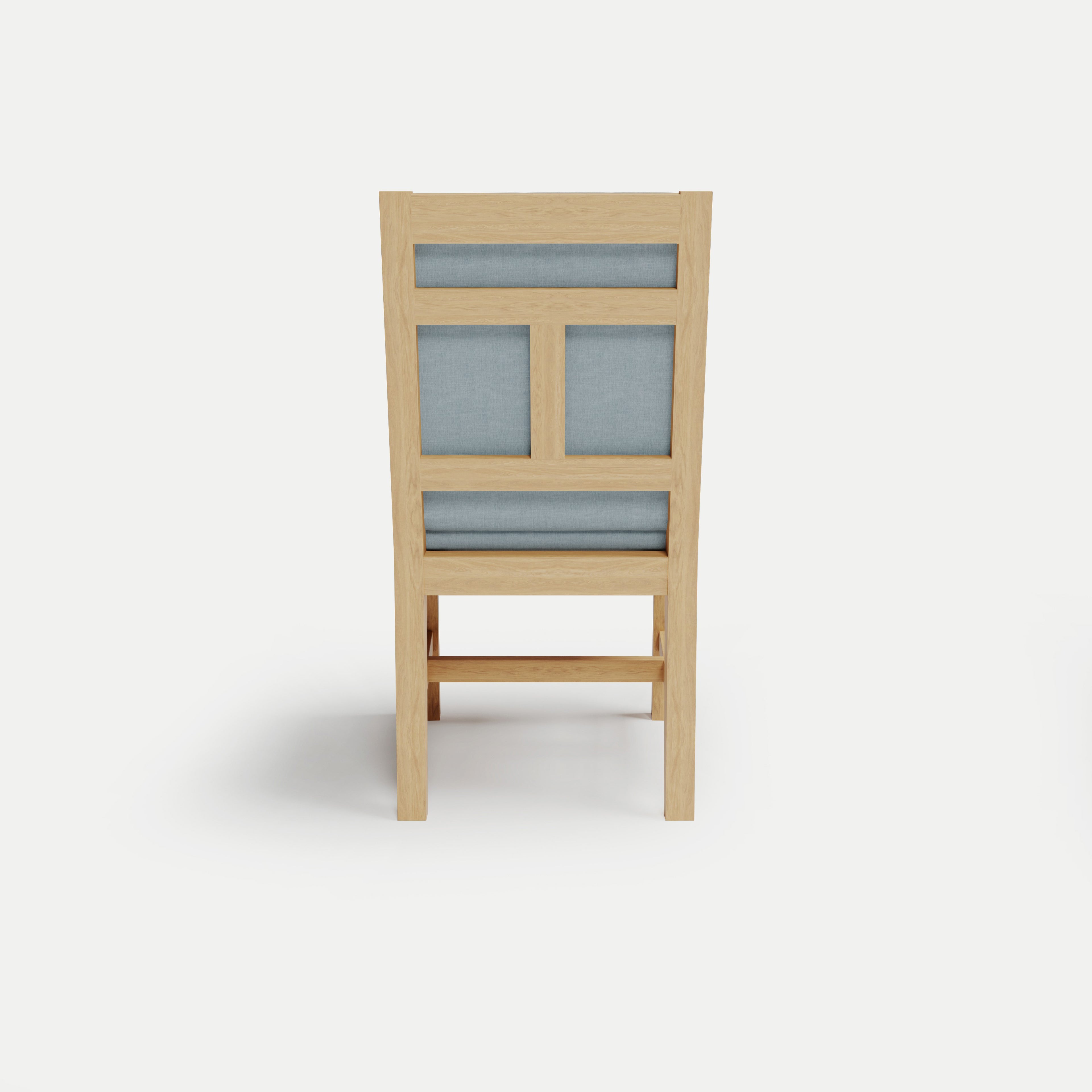 Heated Outdoor Teak Dining Chair Armless