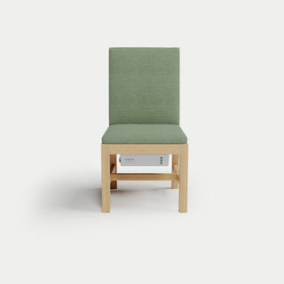 Heated Outdoor Teak Dining Chair Armless