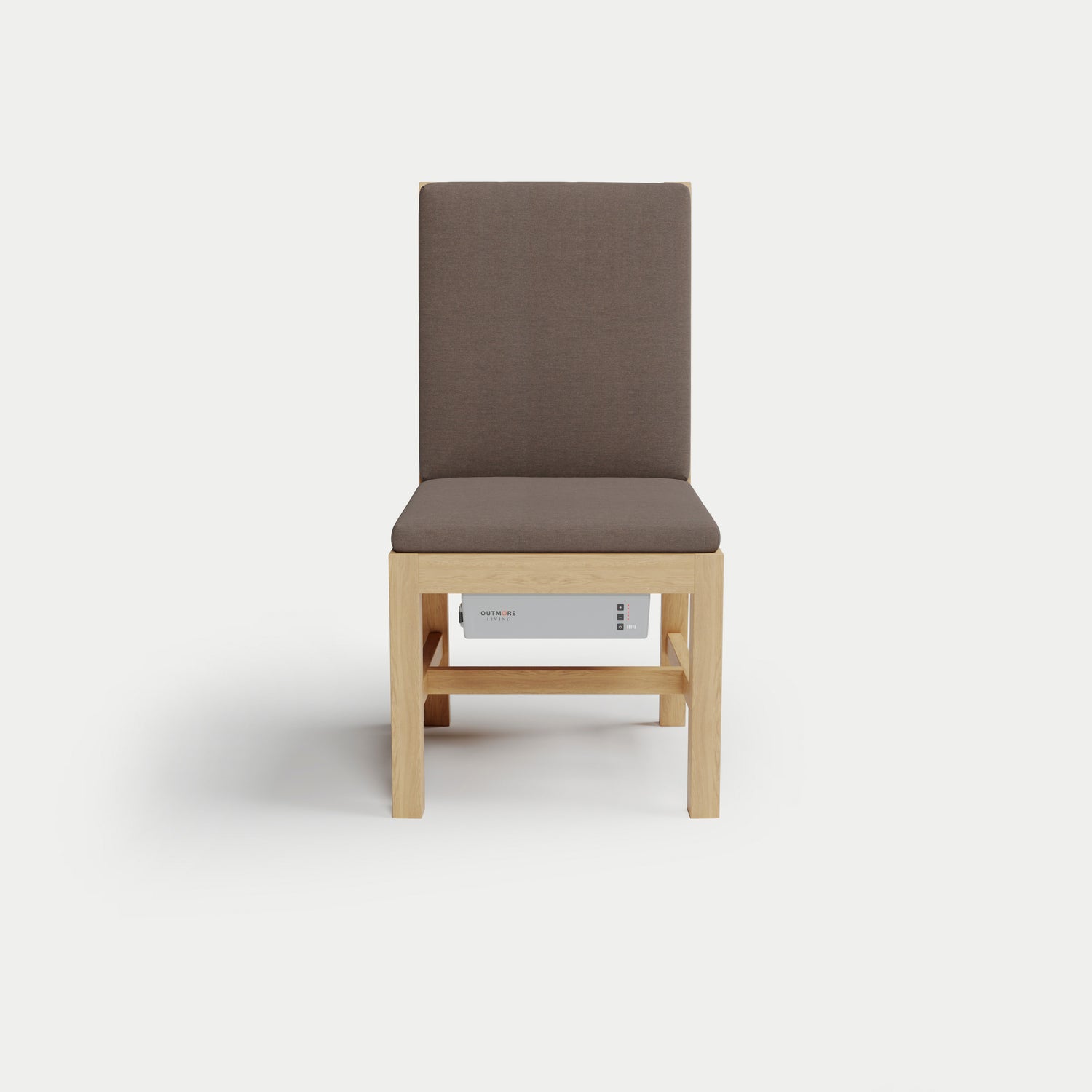 Heated Outdoor Teak Dining Chair Armless