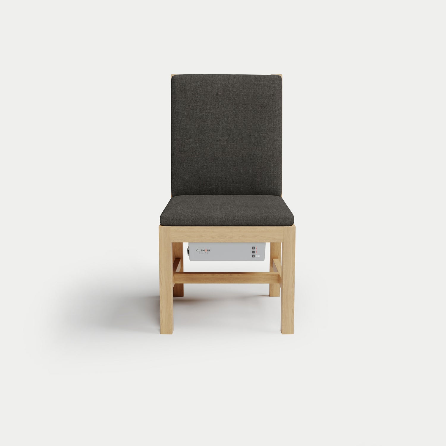 Heated Outdoor Teak Dining Chair Armless