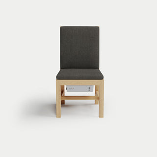 Heated Outdoor Teak Dining Chair Armless