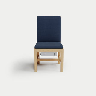 Heated Outdoor Teak Dining Chair Armless