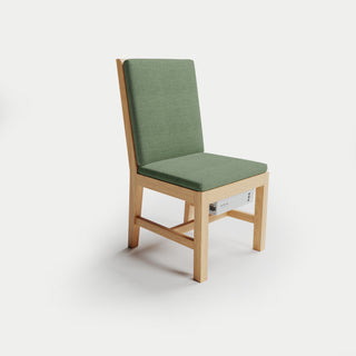 Heated Outdoor Teak Dining Chair Armless