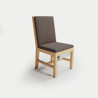 Heated Outdoor Teak Dining Chair Armless
