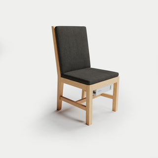 Heated Outdoor Teak Dining Chair Armless