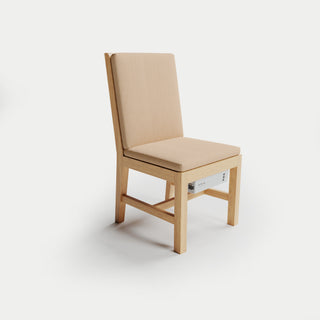 Heated Outdoor Teak Dining Chair Armless