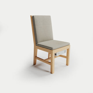 Heated Outdoor Teak Dining Chair Armless