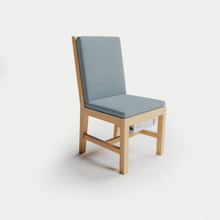 Heated Outdoor Teak Dining Chair Armless