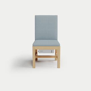 Heated Outdoor Teak Dining Chair Armless