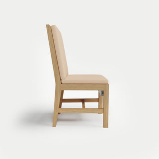 Heated Outdoor Teak Dining Chair Armless