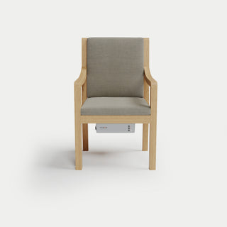Heated Outdoor Teak Dining Chair 