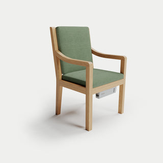 Heated Outdoor Teak Dining Chair 
