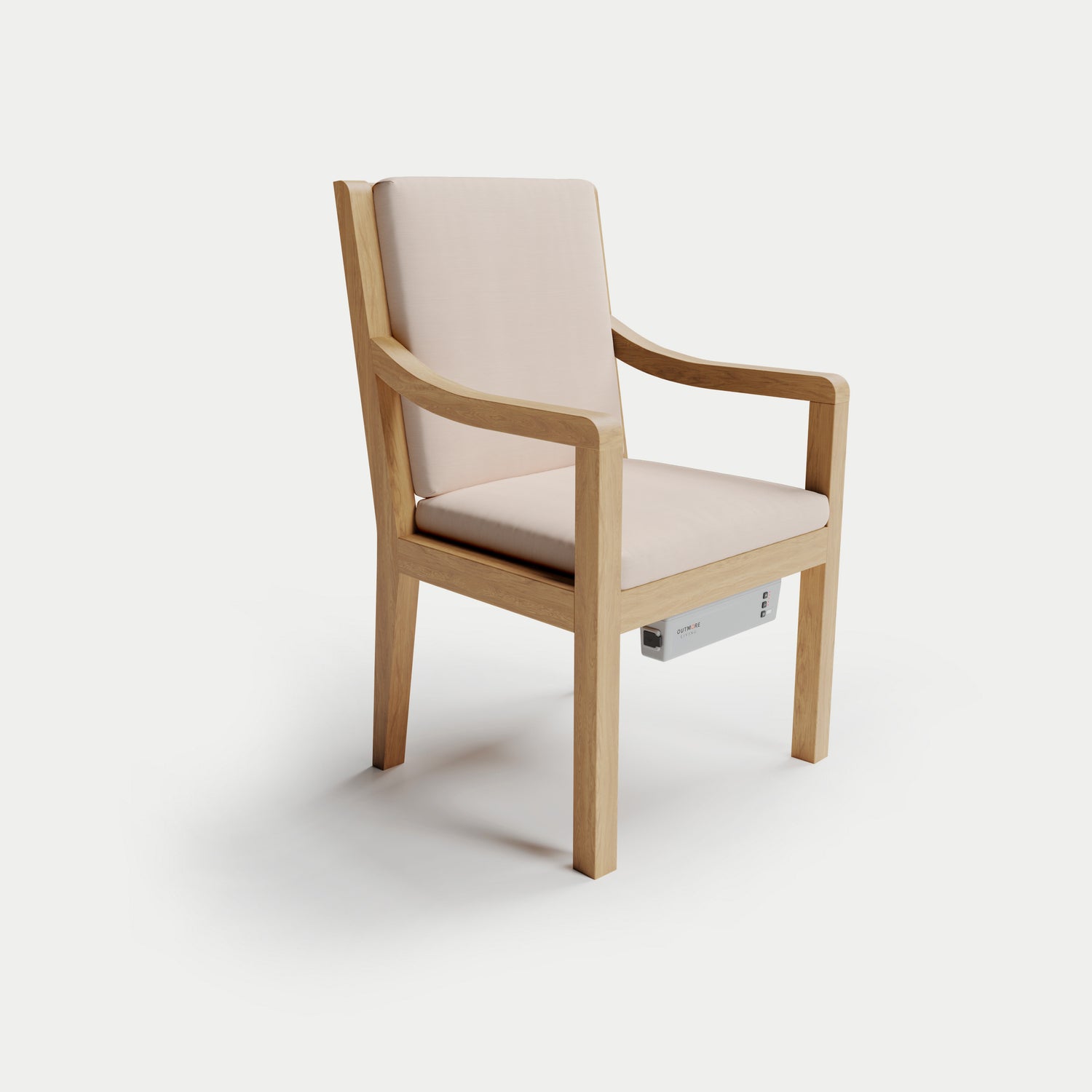 Heated Outdoor Teak Dining Chair 