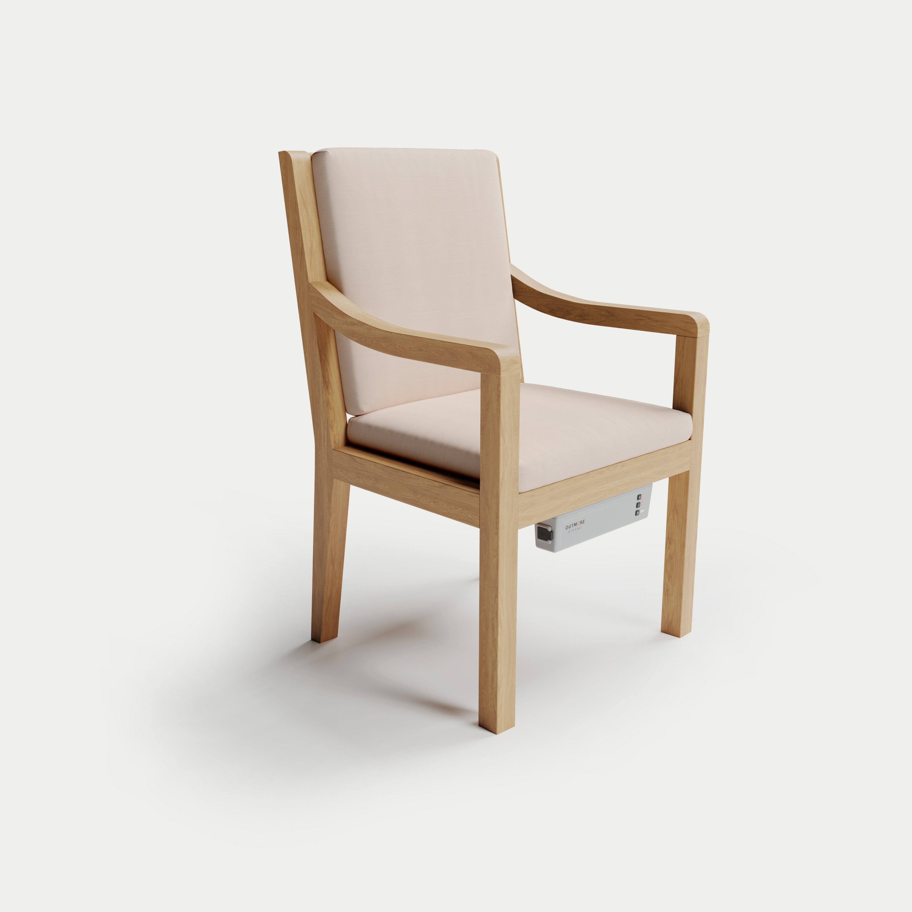 Heated Outdoor Teak Dining Chair 