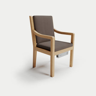 Heated Outdoor Teak Dining Chair 