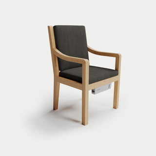 Heated Outdoor Teak Dining Chair 
