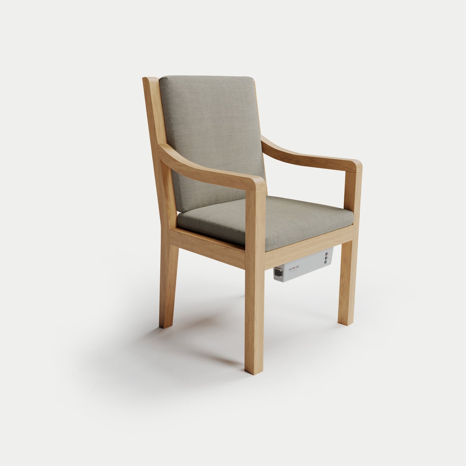 Heated Outdoor Teak Dining Chair 