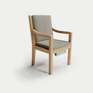 Heated Outdoor Teak Dining Chair 