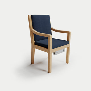 Heated Outdoor Teak Dining Chair 