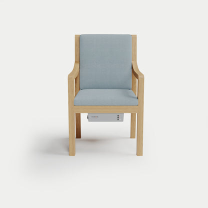 Heated Outdoor Teak Dining Chair 