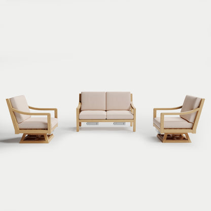 Solerno Heated Loveseat &amp; Swivel Set