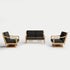 Heated Outdoor Teak Loveseat + Swivel Set 