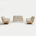 Heated Outdoor Teak Loveseat + Swivel Set 