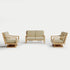 Heated Outdoor Teak Loveseat + Swivel Set 