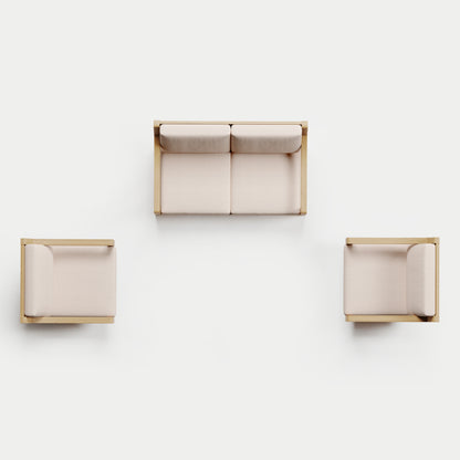 Solerno Heated Loveseat &amp; Swivel Set